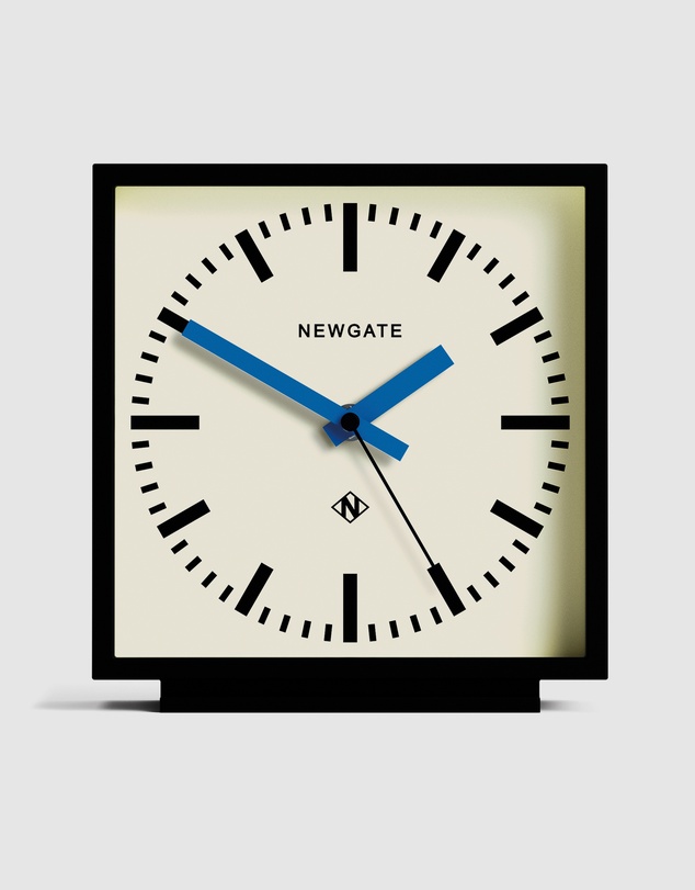 Newgate - Newgate Amp Mantel Clock Black With Blue Hands