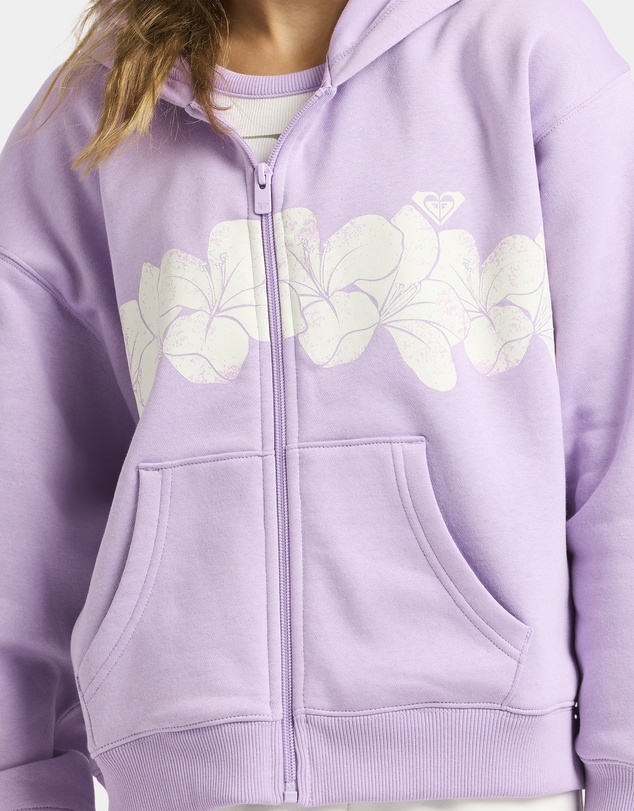 Roxy - Girls 4 to 16 Midnight Hike Brushed Zip Up Hoodie
