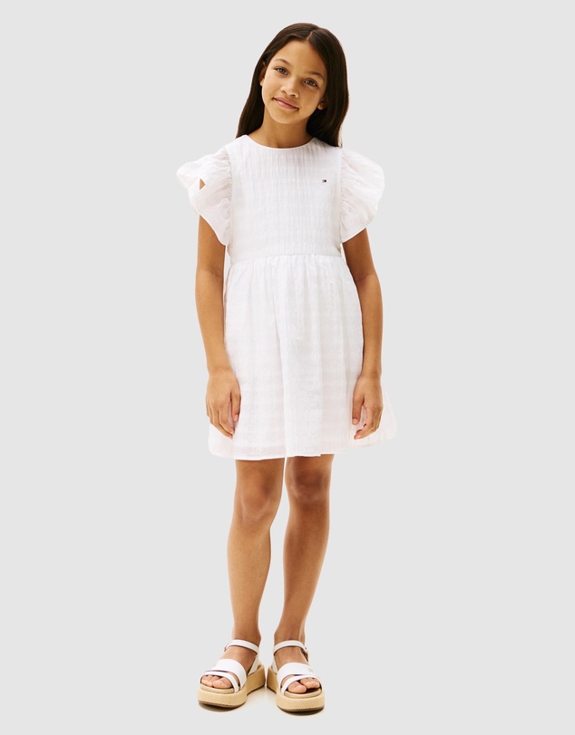 Tommy Hilfiger - Textured Fit And Flare Dress - Kids