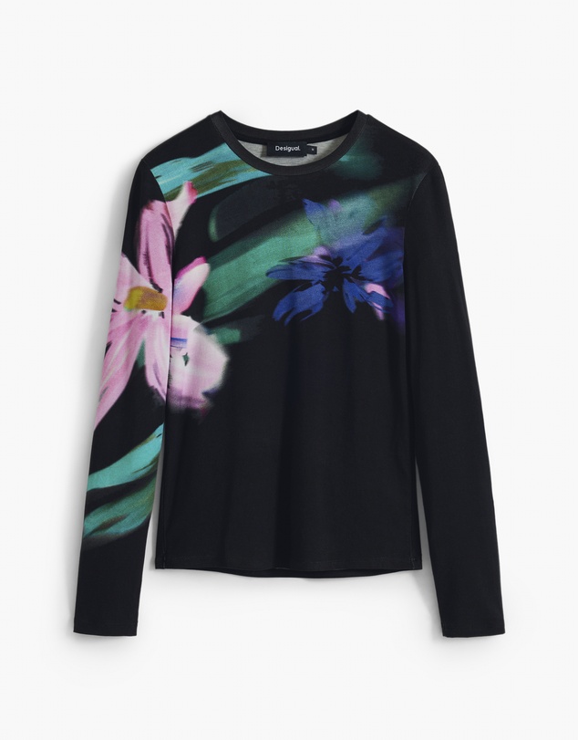 Desigual - Long-sleeve floral T-shirt