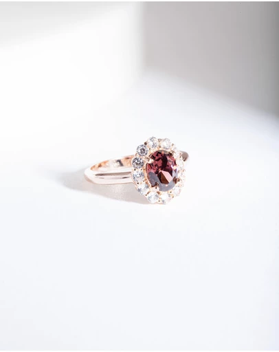Lovisa - Rose Gold Pink Stone Engagement Ring