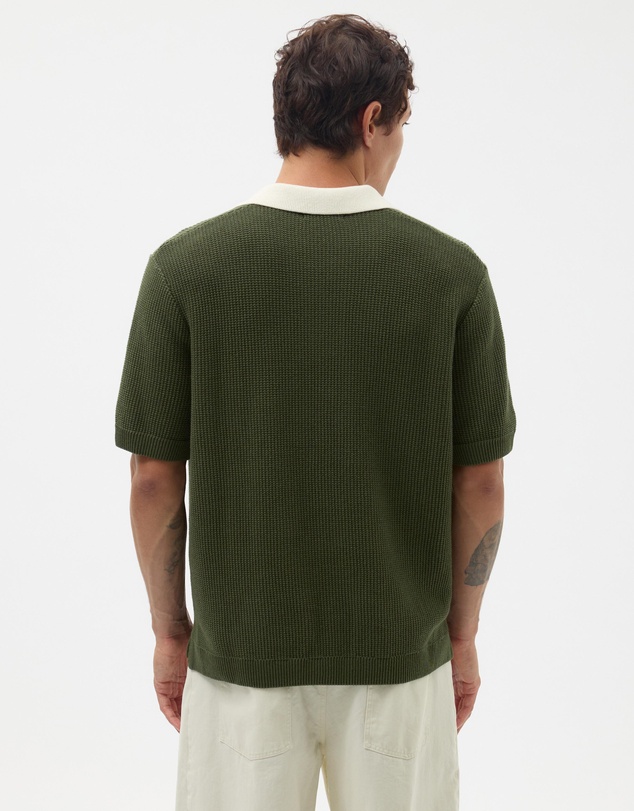 AERE - Contrast Collar Relaxed Cotton Polo