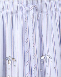 M.N.G - Striped Trousers with Bead Detailing