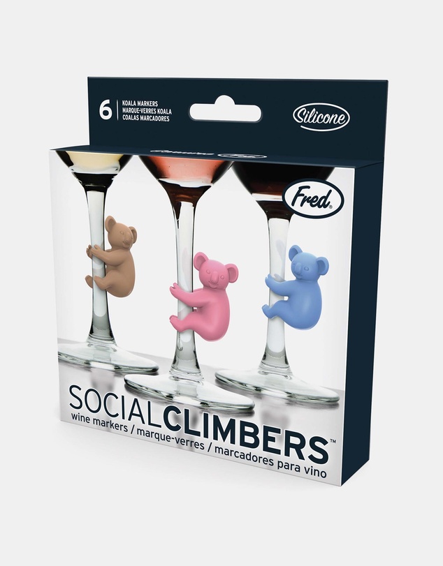 FRED - Social Climbers Koala Wine Markers Set of 6