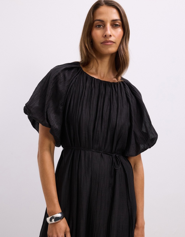 The Fated - Noa Puff Sleeve Midi Dress