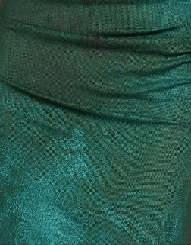 Azzurielle - Lena Ruching Print Mesh Gown