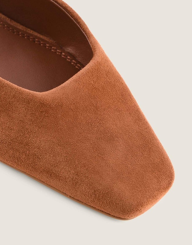 Shelly Shen - Elodie Low Heels Tan Suede
