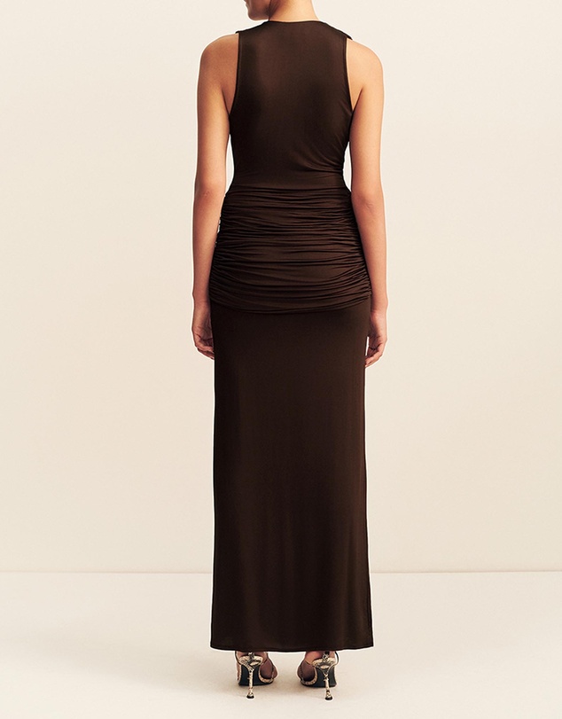 Shona Joy - Miro Sleeveless Plunged Maxi Dress