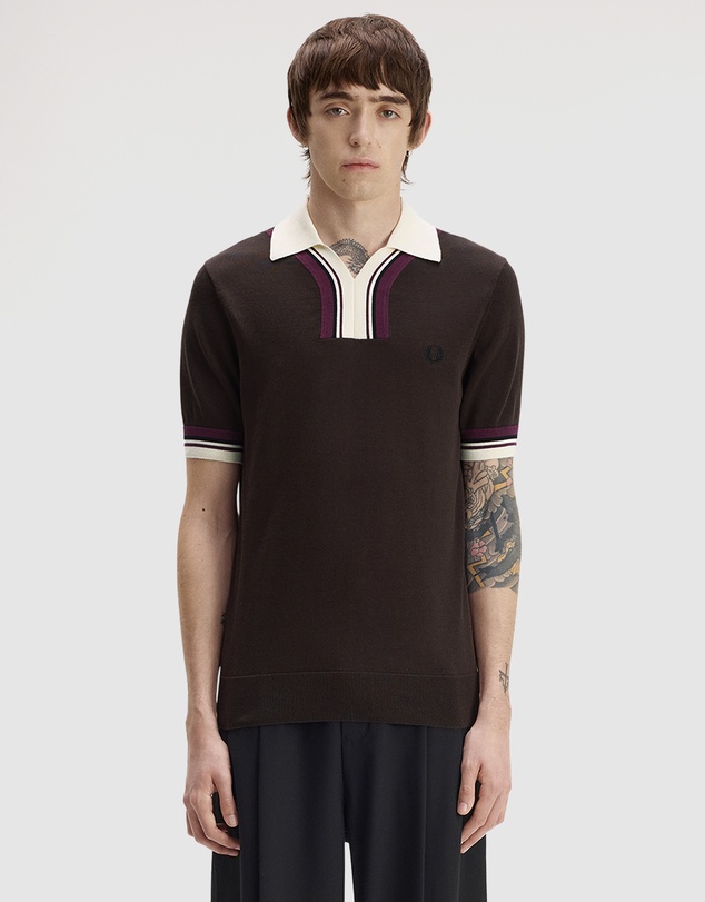 Fred Perry - Tipped Open Neck Knitted Shirt