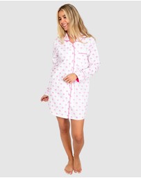 Sant And Abel - Women's Pink Palm Tree Night Shirt