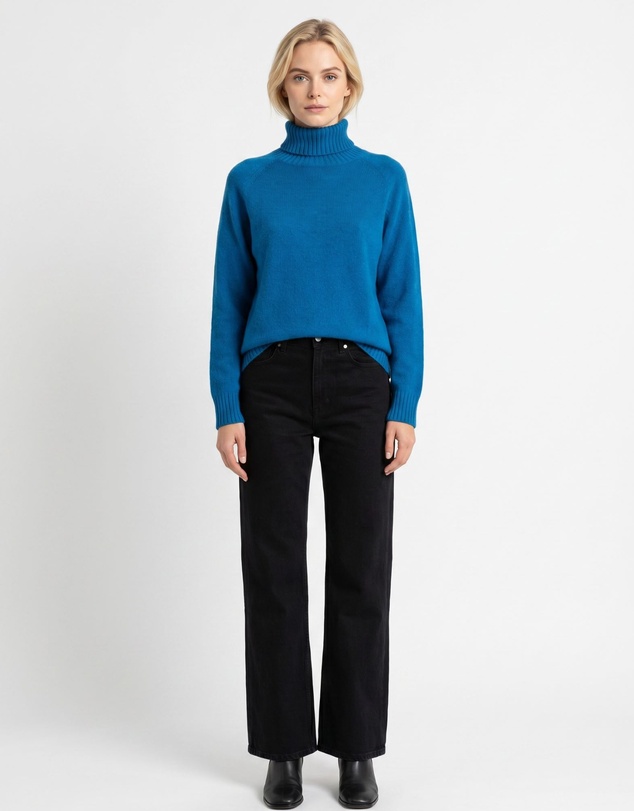 SILK MAGNOLIA - Cashmere Roll Neck Jumper