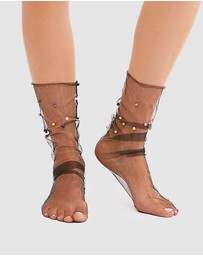 High Heel Jungle - Pastel Pearl Sock