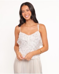 Petal & Pup - Zinnia Sequins Sleeveless Top - Ivory