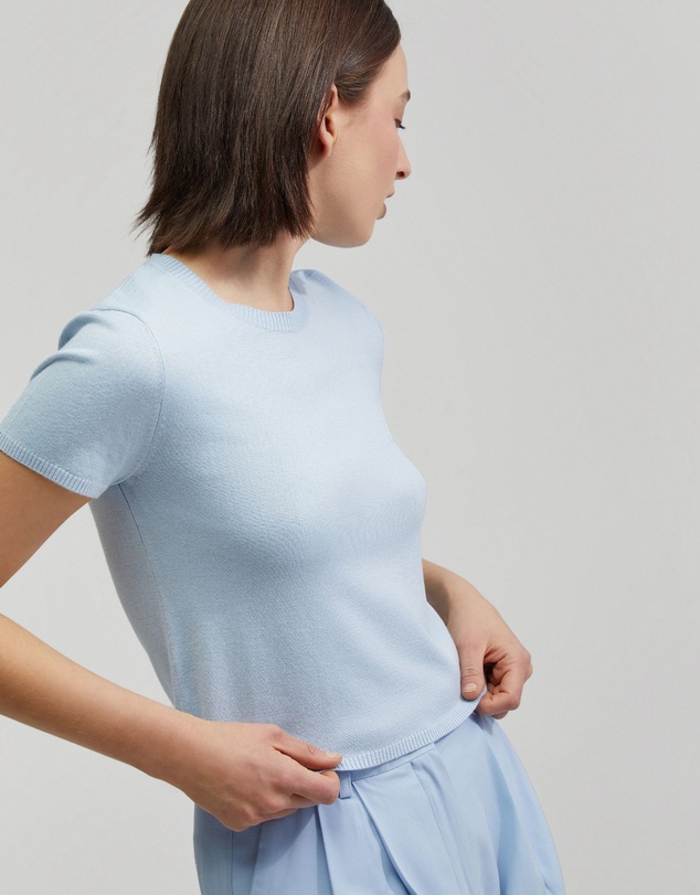 Oxford - Olivia Crop Knit Top