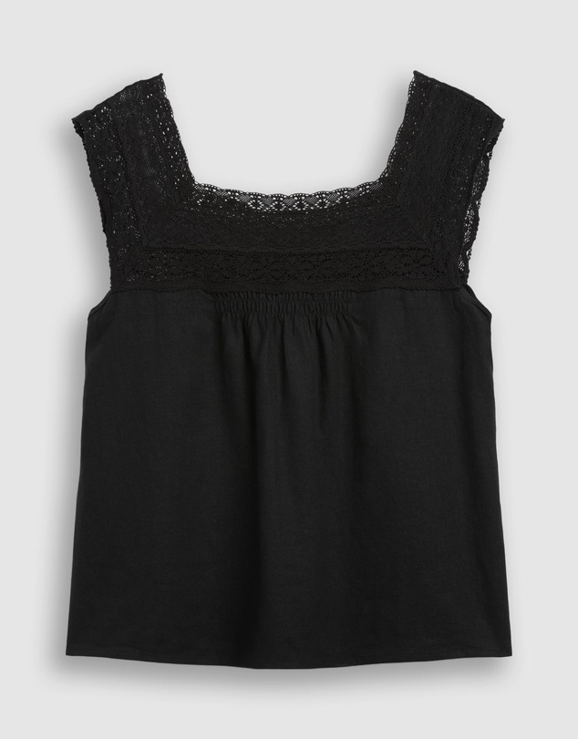 GAP - SS Crochet Square Neck Top