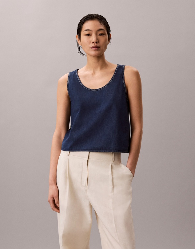 Calvin Klein Jeans - Denim Draped Tank Top