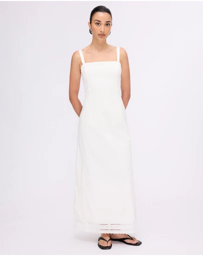 Minima Esenciales - Daphne Embroidered Midi Dress