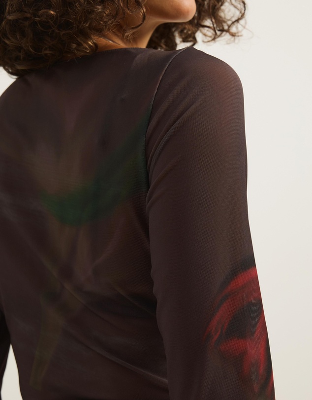 Atmos&Here - Imogen Asymmetrical Mesh Top