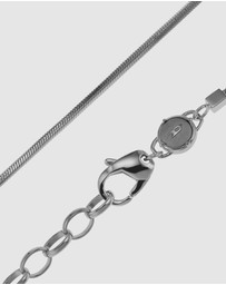 Diesel - Single Pendant Necklace Silver-Tone Pendant Necklace