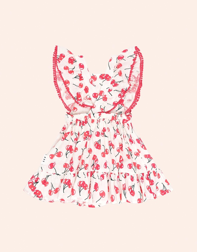 Huxbaby - Cherry Pinafore Dress - ICONIC EXCLUSIVE - Babies-Teens
