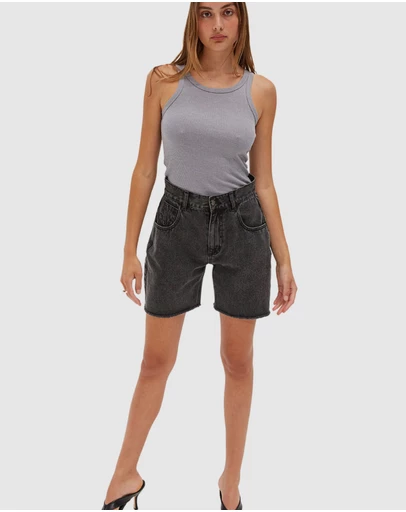 Style Addict - Frayed Denim Shorts