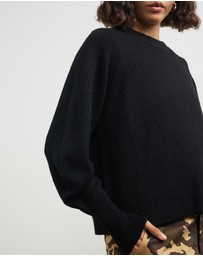 Lindsay Nicholas New York - Sculptured Sleeve Crew Neck