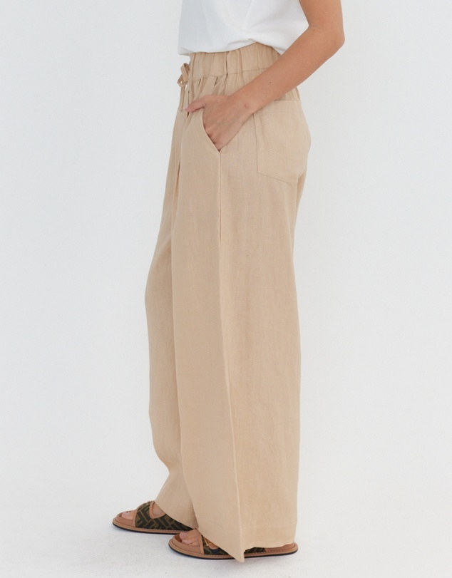 ALEXANDRA - Teri Pants Beige