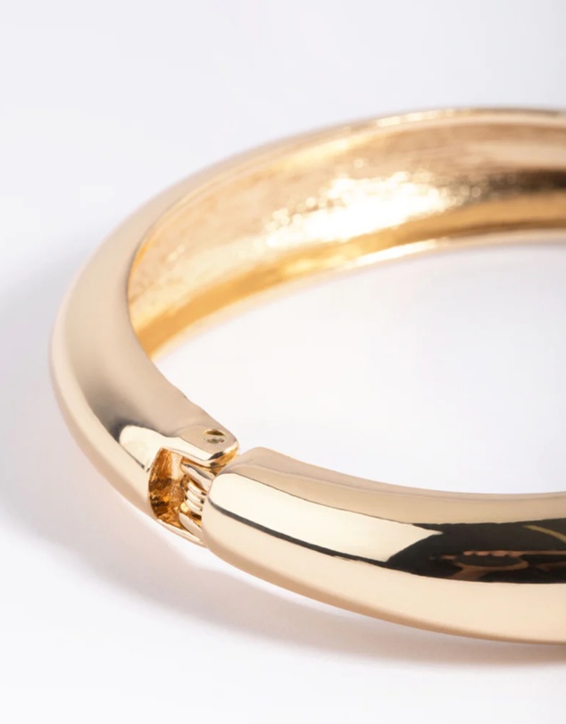 Lovisa - Gold Rounded Hinge Cuff Bracelet