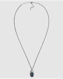 Kuzzoi - ICONIC EXCLUSIVE - Necklace Men Labradorite Pendant in 925 Sterling Silver