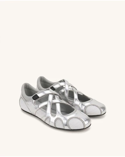 JW PEI - Thalia Mesh Panel Multi-Strap Ballet Flats