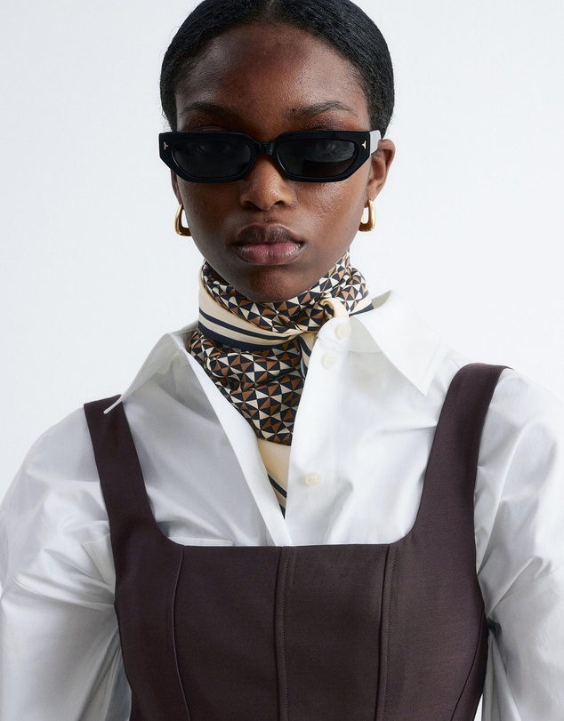 & Other Stories - Graphic-Print Square Silk Scarf