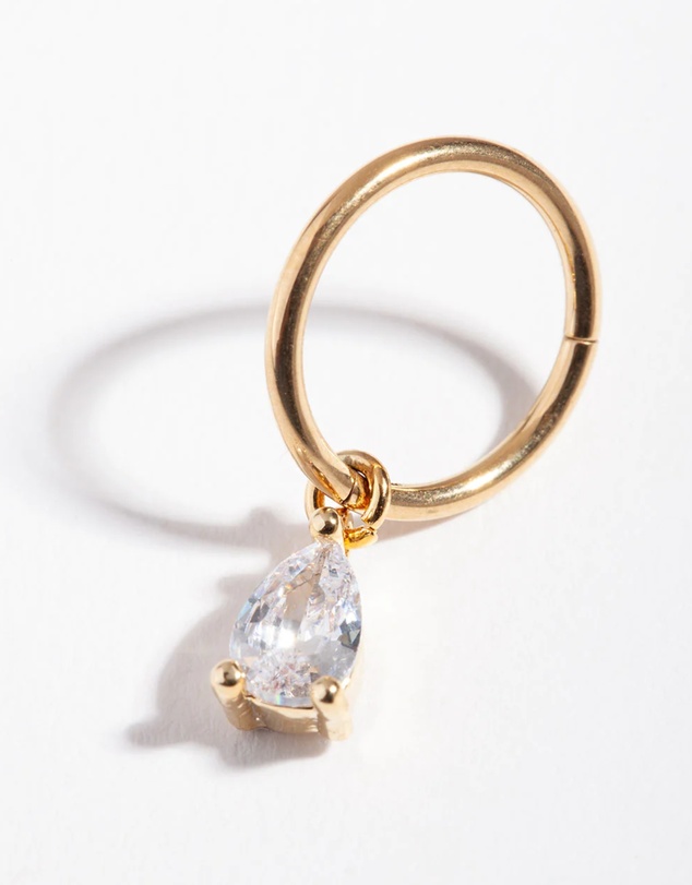 Lovisa - Surgical Steel Gold Pear Belly Ring