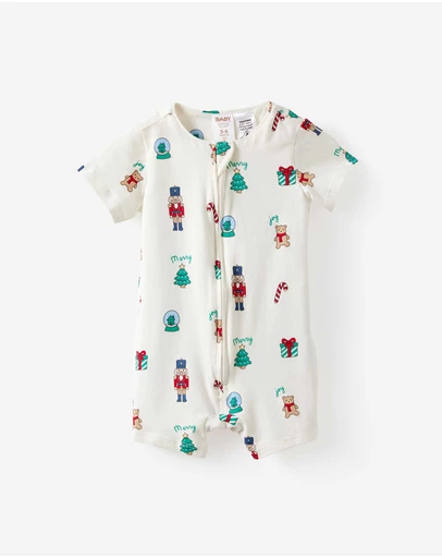 Cotton On Kids - Growie Short Sleeve Zip Romper