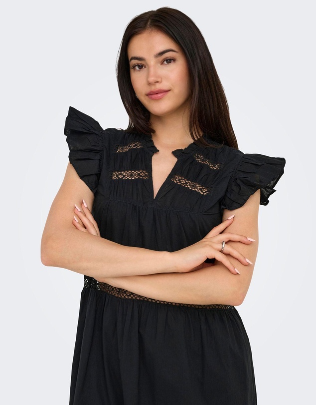 ONLY - Sunny Frilled Cotton Maxi Dress