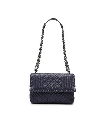 Pre-Loved by Azura Reborn - Pre-Loved Small Nappa Intrecciato Stitched Olimpia Shoulder Bag
