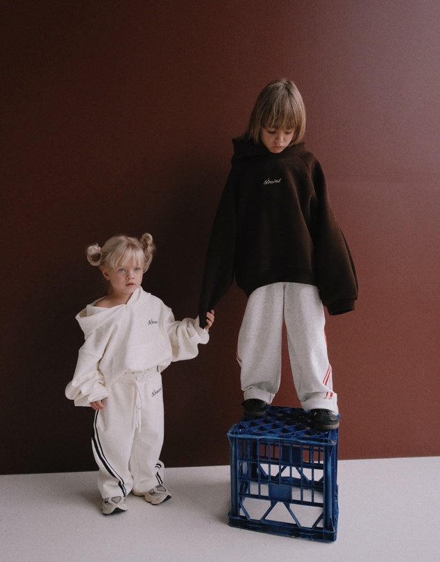 SSAINT - Kids Logo Hoodie Butter & Navy