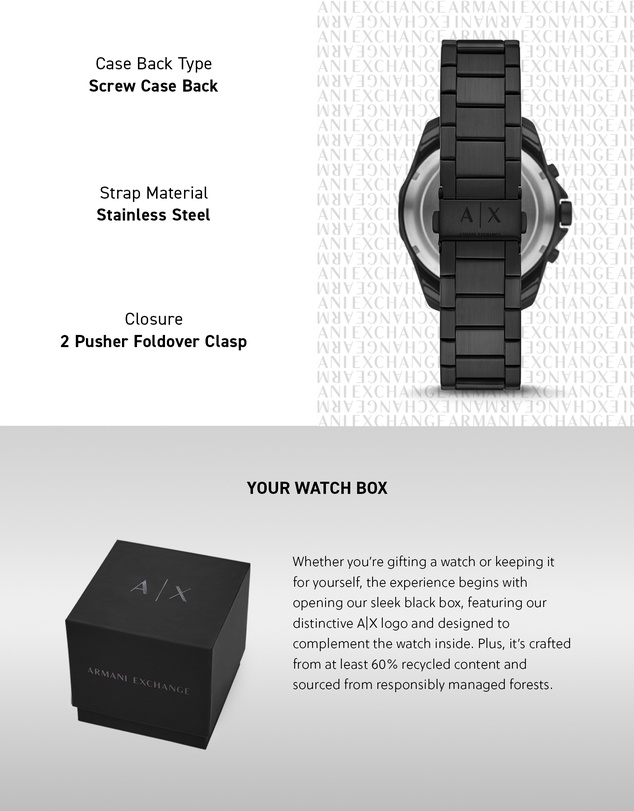 Armani Exchange - Black Chronograph Watch