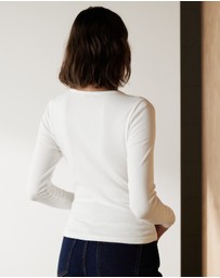 Atmos&Here - Organic Cotton Ribbed Long Sleeve Top