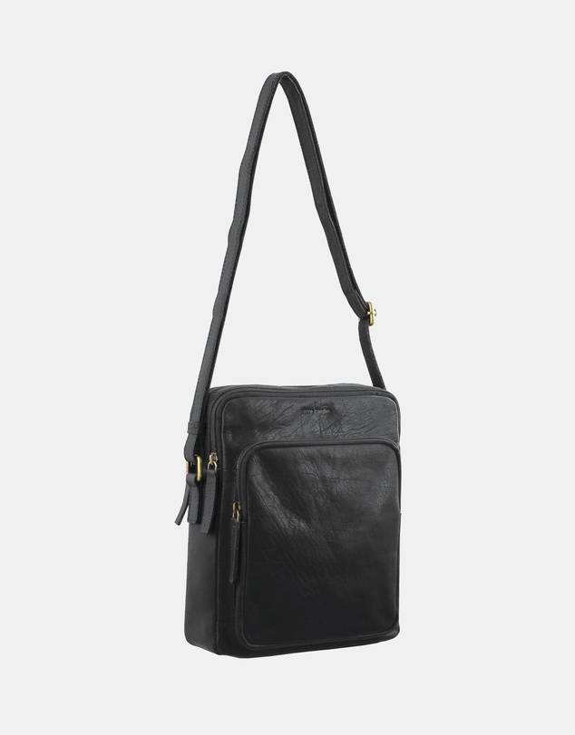 Pierre Cardin - Pierre Cardin Leather Unisex Cross Body Bag