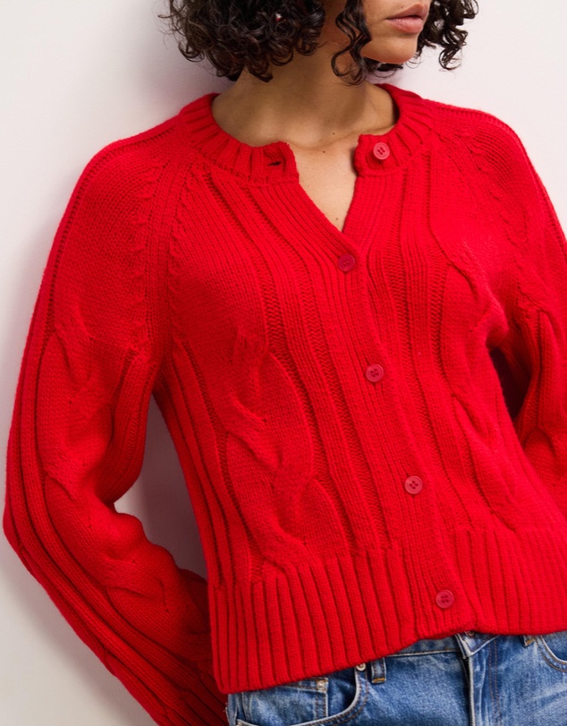 The Fated - Ezra Cable Knit Cardigan