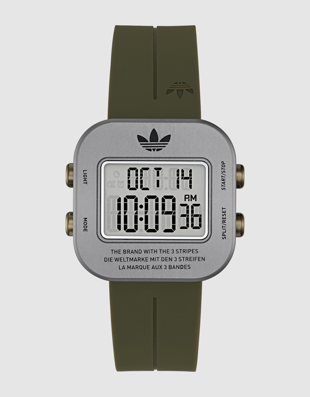adidas Originals - Adaptik One 38mm Green Silicone Strap Watch