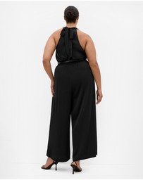 City Chic - Clara Halter Wide Leg Jumpsuit