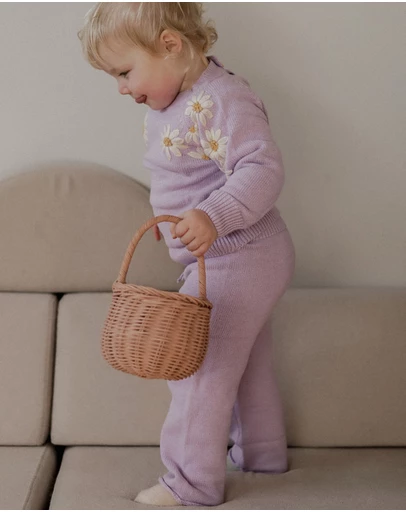 WITH LOVE FOR KIDS - Blushing Knitted Pant - Babies - Kids