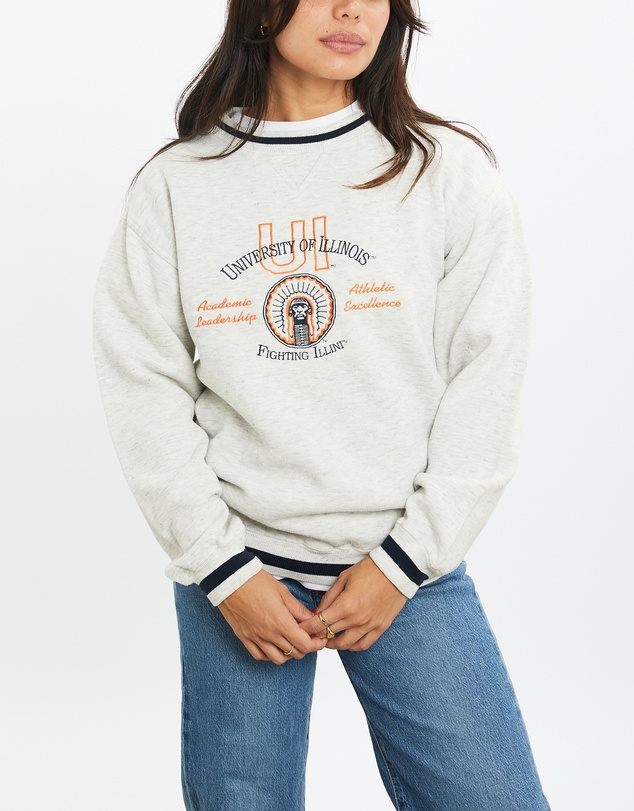 Vintage by The Real Deal - Pre Loved - 90s NCAA University of Illinois Fighting Illini Sweatshirt