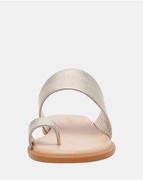 Steve Madden - Zani Gold Leather Sandals