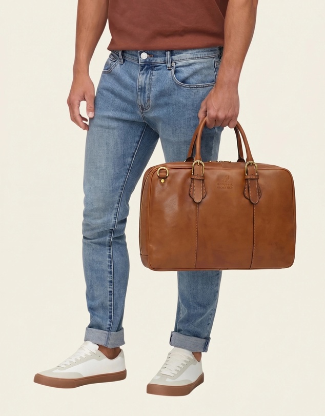 Republic of Florence - The Madrid Matt Tan Briefcase