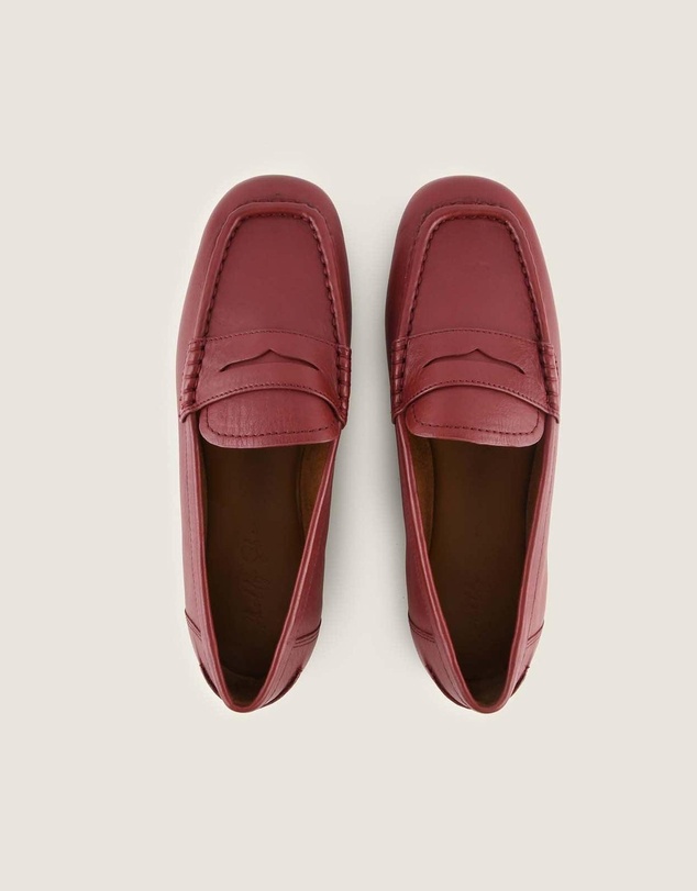 Shelly Shen - Kennedy Loafers Burgundy Leather