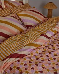 Mosey Me - Mango Seersucker Flat Sheet
