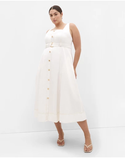 City Chic - Rhia Fit & Flare Denim Dress