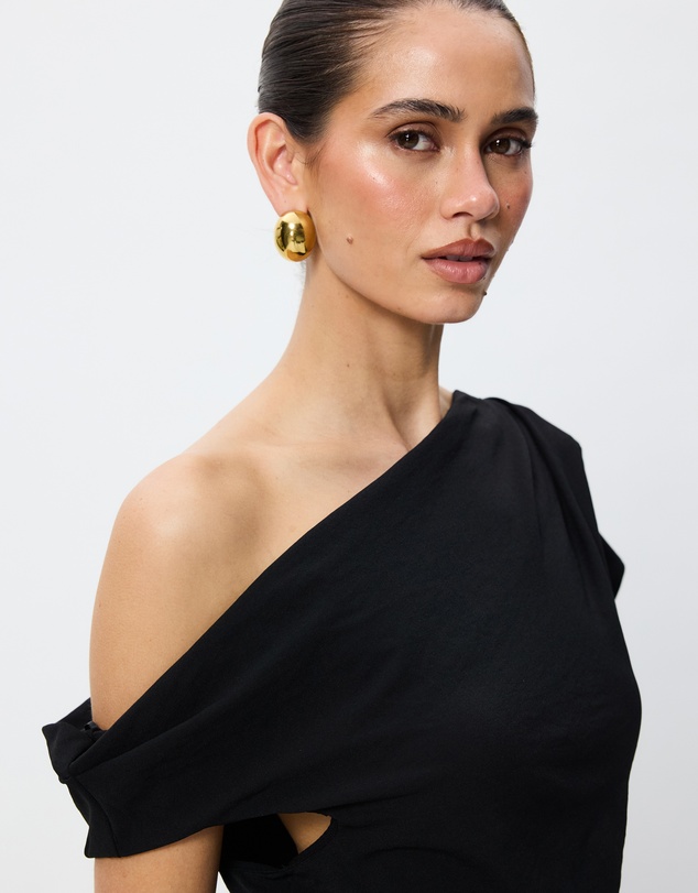 Tussah - Natalia Asymmetrical Neckline Maxi Dress